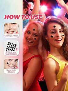 5pcs/10pcs/1pc Set Of Colorful Star Stickers,A Photography Essential And Perfect For Halloween, And Christmas Decorations. These Tickers Are Suitable For Decorating Photos, Faces, Makeup Accessories. Special Offers, For Decorative Use Only. - Multicolor - View 7