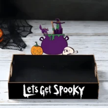 Halloween Wooden Storage Box, Suitable For Storing Fruit And Candy, Decorative Modular Wooden Box, Perfect Gift For Friends And Family During Halloween Season - Multicolor - View 5