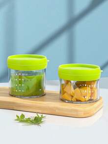 2pcs Glass Baby Food Storage Jars With Lids, 80ml & 120ml Reusable Portion Containers - Multicolor - View 11