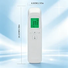 Termômetro Digital Sem Contato Infravermelho Visor LCD com Luz de Fundo Tricolor - Branco - Visão 7