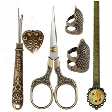 Embroidery Scissors Set, Vintage Scissors European Sewing Tools, Including Embroidery Scissors, Sewing Thimbles, Rulers, Thread Removers, And Other Complete Sewing Tool Kits For Embroidery And Craft Art - Sewing Kit - View 3