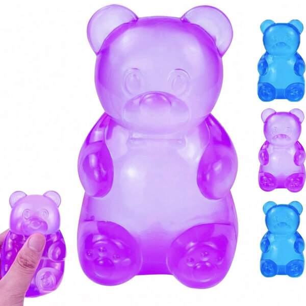 1 buah Mainan Remas Beruang Gummy dalam Kotak Hadiah Halloween, Bahan TPR, Set Mainan Remas Beruang Mewah, Mainan Squishy Lengkap Berbentuk Beruang Transparan Aneka Warna, Set Hadiah Liburan Premium Halloween