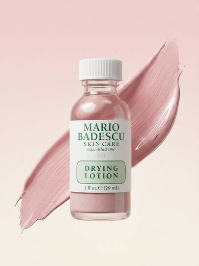 Mario Badescu Drying Face Lotion 1oz/29ml – Overnight Spot Treatment For Surface Blemishes, Calming Pink Sediment Formula, Fast-Acting Solution For Acne-Prone Skin, Effective Pore Purifying, Targeted Nighttime Facial Care