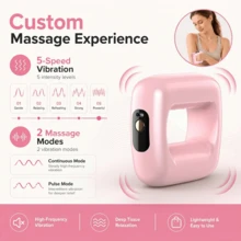 GENAI Mini Body Massager, Wireless Portable Fascia Massage Device, Handheld & Wearable Massager, Rechargeable Compact Muscle Relaxation Tool For Arms, Waist, Legs, Home Fitness Daily Care, Gift For Women & Girls - Multicolor - View 1