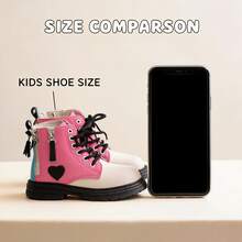 Creative Personalized Fashion Design Zipper Streetwear New Versatile Colorblock Boots - Multicolor - View 9