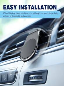 Car Air Vent Mini Magnetic Phone Holder, Universal Multi-Function Phone Navigation Mount, Car Dashboard Mount, Detachable Easy Installation, 360° Adjustable, Super Strong Magnetic Force, High Stability, Suitable For All Smartphones, Perfect Gift For Family And Friends, Car Accessories, Car Phone Holder - Multicolor - View 4