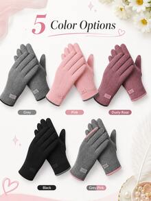 Winter Fleece Touchscreen Gloves, Unisex, Windproof, Waterproof, Warm, Non-Slip Grip, Suitable For Driving, Cycling, Commuting And Outdoor Activities - Multicolor - View 8