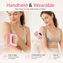 GENAI Mini Body Massager, Wireless Portable Fascia Massage Device, Handheld & Wearable Massager, Rechargeable Compact Muscle Relaxation Tool For Arms, Waist, Legs, Home Fitness Daily Care, Gift For Women & Girls - Multicolor - View 7