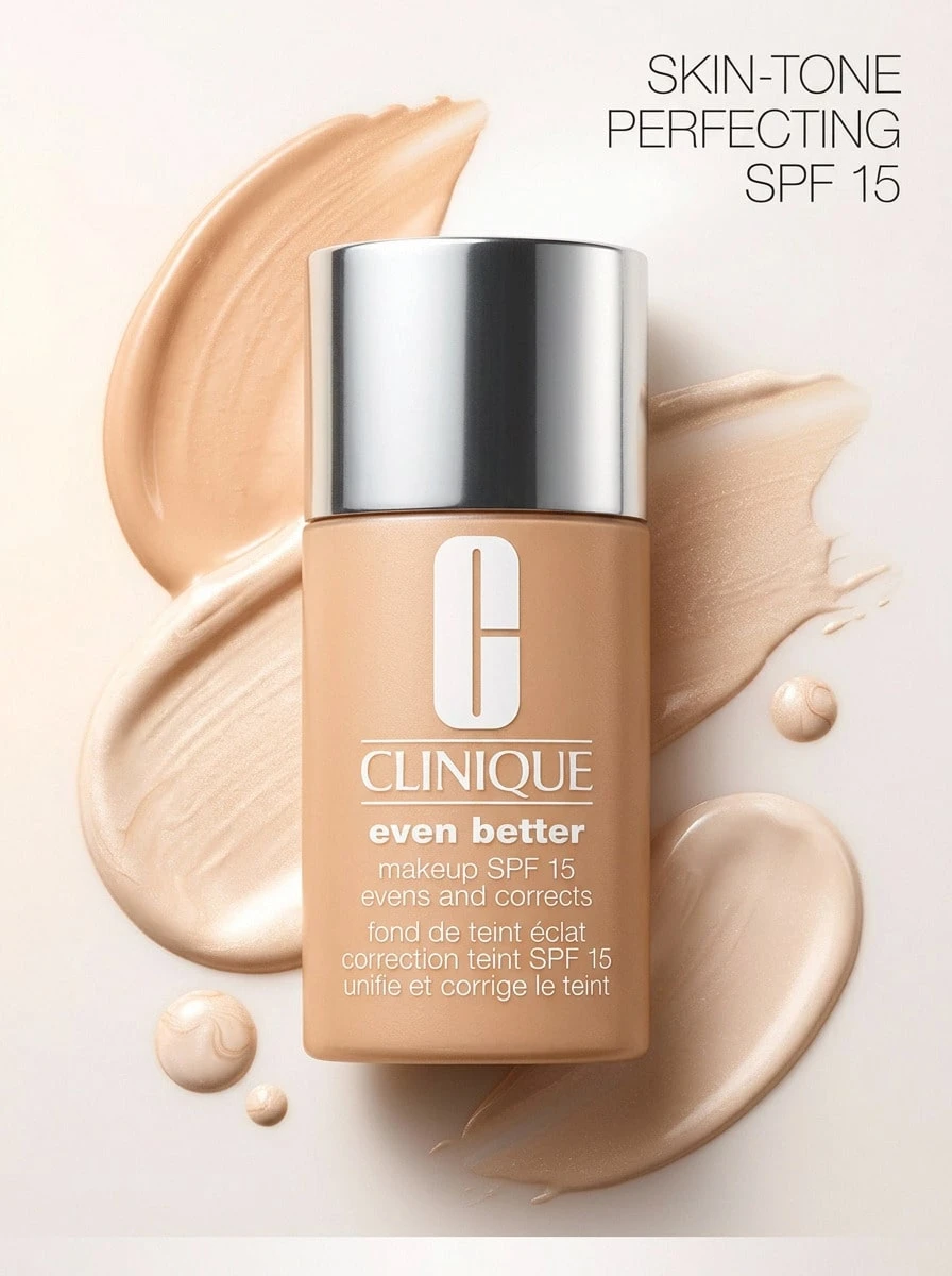Clinique Even Better Makeup Broad Spectrum SPF 15 Foundation WN 76 Toasted Wheat 1oz/30ml – Foundation, Skin-Evening, For Users With Uneven Skin Tone, WN 76 Toasted Wheat, Suitable For Daily Beauty Routine - WN 76 Toasted Wheat - View 1