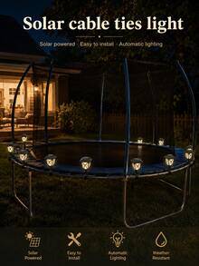 2/4pcs Solar Powered LED Lights, IP44 Waterproof Outdoor Solar Lights, Dual-Use Pathway And Pool Underwater Lights, Solar Wireless Warm White Decorative Lights, Suitable For Frame Pools, Trampolines, Gardens, Patios, Parties, Holiday Decorations - Warm Light - View 11