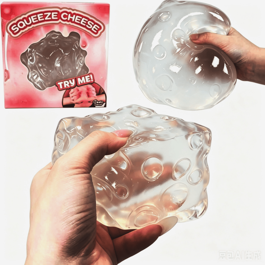 1pc Large Clear Square Cheese Squishies, 2026 Maltose Squeeze Toy - Slow Rebound Stress Relief Toy - Novel Stress Relief Gadget - Gift For Friends - Collectible Gift--Squishy-Squishys-Squishies-Squishy Toys-Crunchy Squishy