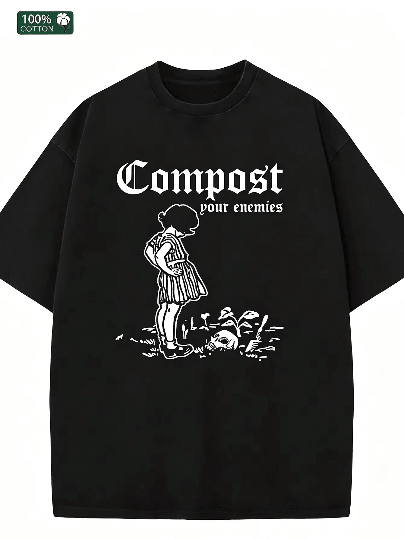 Matt Rife Signature Icon Portrait Print Pure Cotton Unisex Short Sleeve Tee, Soft All Season Casual Streetwear Essential Fan Daily Topkpop - 黑色 - 查看 1