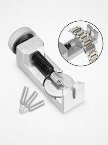 1套24件手錶維修工具組，包含20件手錶彈簧條 14mm 16mm 18mm 20mm 22mm、3個替換銷釘、1個銀色手錶錶帶調整器，適用男士與女士的手錶錶帶調整與維修工具，聖誕生日禮物 - 銀色 - 查看 7