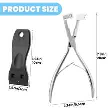 Tape In Pliers Tape In Extension Tool Kit, Tape Remover Scraper Tool,Hair Clips With Hair Extension Tapes, Flat Surface Sealing Hair Extension Plier Hair Extensions Styling Tools(Silver), Halloween - View 7