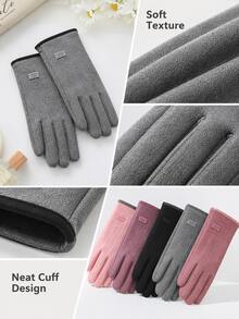 Winter Fleece Touchscreen Gloves, Unisex, Windproof, Waterproof, Warm, Non-Slip Grip, Suitable For Driving, Cycling, Commuting And Outdoor Activities - Multicolor - View 6