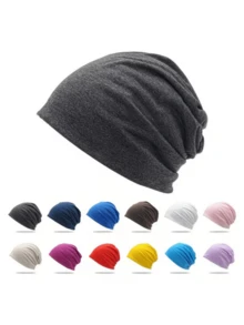 1pc Lightweight Breathable All-Season Knit Hat, Suitable For Sleeping, Chemotherapy, Running, Cycling, Hiking, Fishing And Other Sports - Multicolor - View 2