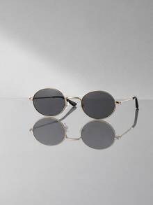 3 Pairs Fashion Small Frame Decorative Glasses Set, Metal Eyeglasses Combination, Holiday Gift - Gold - View 5