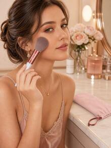 FSJF FIX 12pcs Makeup Brush Set, Eyeshadow Brush, Foundation Brush, BB Cream Brush And Concealer Brush. This Is A Soft Multifunctional Makeup Tool Set Designed For Women, Featuring Soft Bristles - Brown - View 3