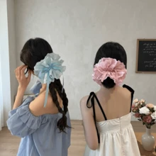 1件裝蕾絲髮圈，抽繩純色髮帶，舒適高彈性，適合各種髮型，校園、女性髮飾、美妝配件、夏季、旅行、配件、女性橡皮筋髮帶 - 查看 8