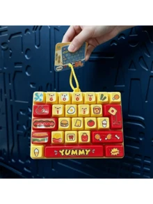 Gantungan Kunci Keyboard Mini Gaya Ganda, Elemen Pantai Musim Panas, Aksesori Dekorasi Ransel, Gantungan Kunci Keyboard dengan Cetakan Kartun Lucu, Ornamen Tas Tangan Bergaya, Hadiah Kecil Sehari-hari - MultiWarna - View 4
