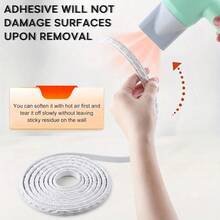 DIY Colorable 100 300 500cm PVC Self Adhesive Decorative Strip Flexible Polymer PVC Solid Color Embossed Pattern 1.2cm Width Bendable Cuttable Wall Trim Molding No Drilling For Wall Ceiling Baseboard Mirror Frame Cabinet Tile Edge Modern Home Decor - A - View 7