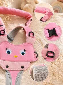 1pc Baby Walking Harness For 7-24 Months Toddlers, Anti-Fall Walking Aid Safety Belt With Handle, Adjustable, Unisex, Essential For New Moms - Peach Pink - View 8