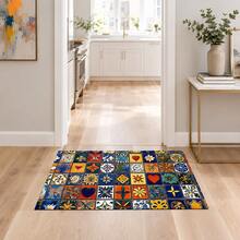 1pc Pattern Printed Diatomaceous Earth Kitchen Mat, Absorbent Kitchen Floor Mat, Kitchen Rug, Sink Front Mat, Suitable For Kitchen, Bathroom, Entryway, Hallway, Laundry Room And Home Decor - Multicolor - View 2