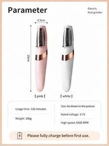 1pc Electric Foot Callus Remover, USB Rechargeable Foot Callus Remover With LED Light/120-Minute Battery Life, 2-Speed Adjustable And Replaceable Roller Head, Professional Hard Skin Removal Foot Care Tool, Suitable For Cracked Heels, Calluses, Dry Dead Skin, Unisex - Multicolor - View 12