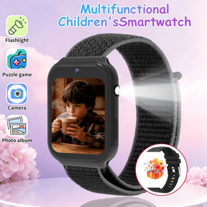 This Children's Smartwatch Features A 300mAh High-Capacity Battery, An LED Flashlight, Educational Games, As Well As Camera, Alarm Clock, And Calculator Functions; Its Adorable Design Makes It An Ideal Gift For The Holidays And The New School Year.