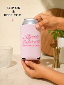 Set Minuman Kaleng Pesta untuk Satu Orang yang Disesuaikan, Selongsong Gelas dengan Nama yang Dipersonalisasi, Hadiah untuk Pengiring Pengantin, Set Minuman untuk Perjalanan, Set Hadiah Kaleng Pernikahan yang Disesuaikan - MultiWarna - View 4