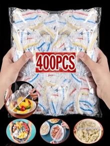 400PCS Stretchable Plastic Wrap Covers Bowl Protector Lid Reusable Food Dispenser Set Kitchen Travel Accessory No Waste Mess-Free Easy Cover Durable Hygienic Compact Space-Saving Easy Clean Gadget For Home BBQ..... - 查看 10