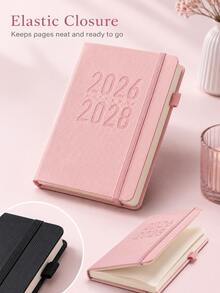 2026–2028 3年計畫本(4色可選)– 軟封面附彈性筆環,12個月視圖,英文版;適合注重組織的成年人;極簡設計 – 返校季的完美選擇 - 多色 - 查看 3
