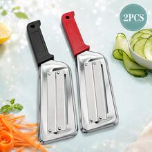 2pcs Stainless Steel Dual Blade Vegetable Slicer & Shredder - Multicolor - View 14