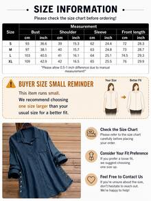 Long Sleeve Collared Shirt For Women Regular Fit Polyester Button Detail Blouse With Side Pockets Spring - Blue - View 6