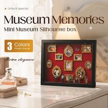 DIY Memory Display Shadow Box Frame – Vintage Ornate Mini Picture Frames Wall Decor Set, 8 Mini Frames & Figures, 3 Background Options, Photo Collage Wall Art, Home Living Room Decor, Gift For Family Couple & Pet Lovers - Multicolor - View 5