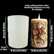Santa Claus Riding Deer Candle Aromatherapy Plaster Resin Silicone Mold, Christmas Fun Decoration, Home Ornament, Holiday Atmosphere, DIY Handmade Product, Original Design, Christmas - A - View 9