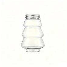 Christmas Tree Transparent Plastic Storage Jar, Holiday Gift Packaging Bottle, Reusable Candy Cookie Nut Juice Beverage Container, Sealed Plastic Storage Can, Christmas Party Favor - Multicolor - View 6