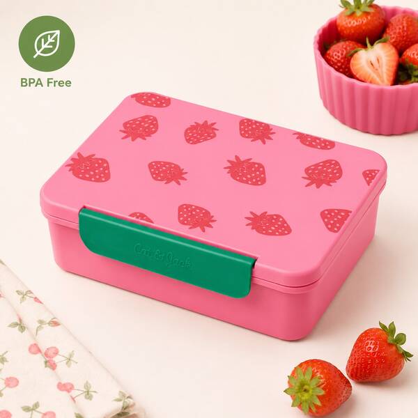 Caja Bento - Fresa Cat & Jack™: Accesorio para Almuerzo a Prueba de Fugas
