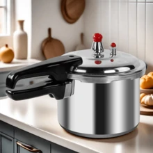 4/7/9L Aluminium Pressure Cooker – Home Dual Handle Cooker With  Valve, Gas Hob Compatible, Lightweight & Durable - View 1