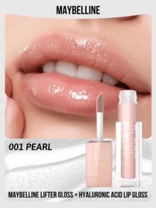 Maybelline 美寶琳豐唇唇彩 + 玻尿酸唇彩，005 花瓣色，高光澤豐唇效果，增強唇部豐盈感，持久光澤，長效保濕，提升唇形，強效光澤，長效保濕 - 001 PEARL - 查看 1