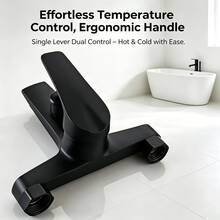 Keran Bak Mandi Gantung Dinding Pegangan Tunggal dengan Fungsi Pancuran Tarik, Keran Mixer Multifungsi, Permukaan Tahan Karat dan Mudah Dibersihkan, Tersedia Warna Hitam Emas dan Hitam, Perlengkapan Sanitasi Renovasi Kamar Mandi, Aksesoris Mandi dan Pancuran Rumah - Beraneka warna - View 9