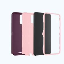 Anti-Drop Anti-Shock Anti-Wear Full Body Protection Phone Case, Durable And Sturdy, 3-In-1 Protective Case Compatible With Iphone, Galaxy And Other Phones - Wine Pink - View 95