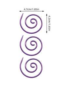 Spiral Metall Maschenmarkierer, Gelb, Blau, Lila, rostbeständig glatt wiederverwendbar, zum Fixieren der Maschenposition, geeignet für Häkeln, Stricken, Sticken, langanhaltend Nähzubehör für Strickbegeisterte - Spiralnadel - Übersicht 13