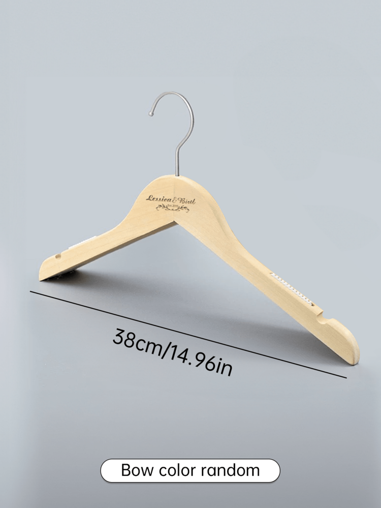 Personalized Bridesmaid Hanger - Wedding Hanger - Wooden Carved Hanger - Bridal Gown Hanger - Wedding Name Hanger - Multicolor - View 25
