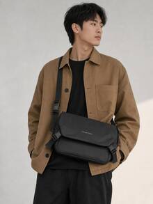 NYXIA Minimalist Men's Crossbody Bag, Large Capacity Shoulder Bag, Fashionable Men's Chest Bag, Portable Flap Commuter Bag, Suitable For Daily Commute - Multicolor - View 3