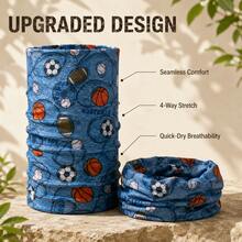 BSKT Multi-Style Printed Seamless Magic Headscarf, Outdoor Store Gym Gift Bulk Purchase, Adult Universal, Machine Washable, Non-Deforming, Quick-Drying, Wear-Resistant, Multi-Use, Sun Protection, Windproof, Hiking, Cycling, Running, Sports, Affordable Multi-Functional Outdoor Accessory Gift - Multicolor - View 4