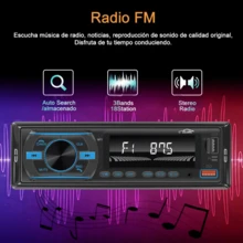 Radio Autoestéreo Reproductor 1din Bluetooth Usb Fm Pantalla 6843 - A - Ver 6