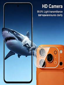 3Pcs HD Lens Glass Film 9H Hardness Full Coverage Explosion-Proof Scratch Resistant Camera Protective Film Compatible With IPhone 18 17 Pro Max Bubble Free Automatic Suction Lens Protection - Clear - View 5