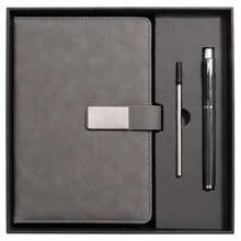 Luxury A5 Notebook And Pen Gift Set (With Gift Bag); PU Leather Notebook With Metal Clasp; Premium Writing Notebook Set Suitable For Work, Study, Travel, And Personal Planning. - Set - View 12