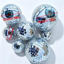 10 Stücke gruselige Disco-Augen-Spiegel-Kunststoffkugeln, glänzend, geeignet für Halloween-Disco-Partys, DIY-Blumenkränze, Maskenball-Kostüme, Bars, Themenparty-Tischdekoration, Hof, Garten, Innen-/Außenbereich, Heimdekoration, originelle Requisite, 4 cm/1,57 Zoll, Halloween-Dekorationen - Disco-Augapfel - Übersicht 9